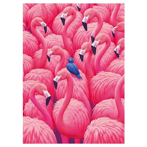 Jigsaw Puzzles for Adults 1000 Pieces, Crimson Flamingo Puzzles | Home Wall Decor for Family Challenging Games - color: Crimson Flamingo