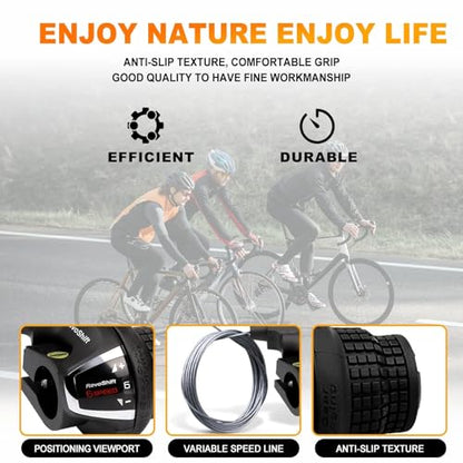 Revoshift MTB Bike Bicycle Right Shift Lever, SL-RS35 6/7 Speed Bicycle Twist Grip Gear, Bike Handle Shifter for Mountain Bicycle - color: SL-RS35-6R
