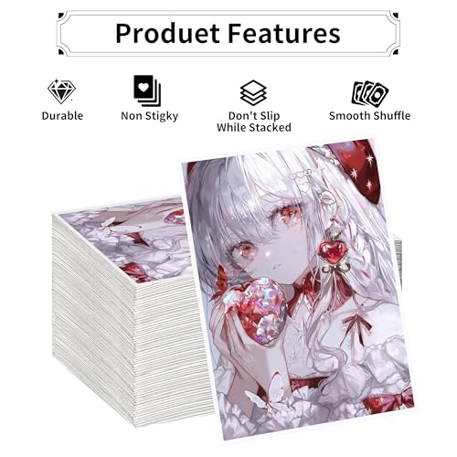 MTG Card Sleeves, Ultra Clear Front & Matte Finish Back, 100 Count Standard Size Matte Art Sleeve for Magic The Gathering (Flame) - color: Flame