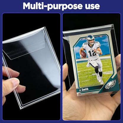 Top Loader Sleeves, Bulk 100/200 / 400 PCS Penny Sleeves for Top Loaders, Resealable Team Bags for 35-75PT Rigid Trading Card Protection, Durable Transparent Top Loader Protectors - color: 100 Packs