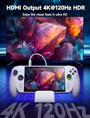 JSAUX Docking Station for ROG Xbox Ally X (2025)/ROG Ally X/ROG Ally/Steam Deck/Legion Go, 6-in-1 Dock with HDMI 4K@120Hz, Gigabit Ethernet, USB A & USB C 3.2 Gen 1, 100W Charging - HB0609 White - color: White