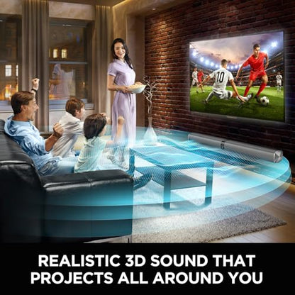 Sound Bar for Smart TV, 80W Soundbar with Bluetooth/ARC/Opt/AUX Connect, Auto Volume Boost, 3 Equalizer Modes, 2 in 1 Detachable Soundbar for TV/PC/Gaming/Projectors - color: Gray