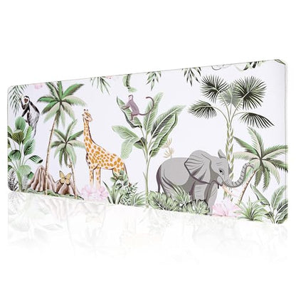 ALOANES Waterproof Gaming Mousepad Large Mouse Mat Non-Slip Rubber Base | Desk pad Keyboard Desk Mat for Computer, Office Home, Zoo Mat Large(27.6" x11.8"x0.12") - color: Zoo, size: 27.6L x 11.8W inches