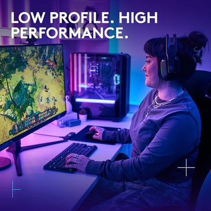Logitech G515 Lightspeed TKL Wireless Gaming Keyboard (Tactile) - Black | LIGHTSPEED, low profile gaming, LIGHTSYNC RGB, thin tenkeyless design, PBT keycaps, mechanical switches - color: Black, style: Wireless
