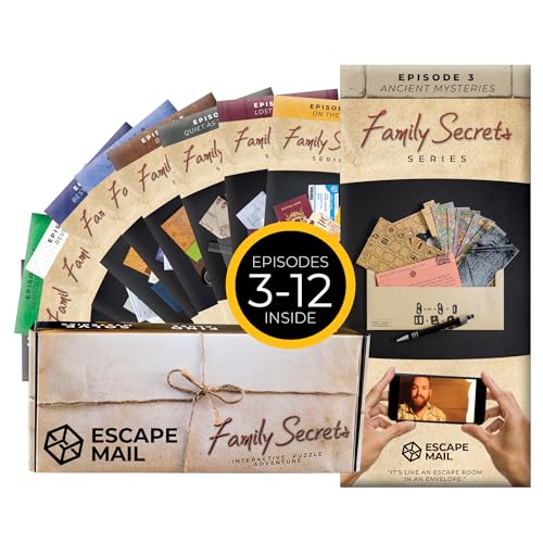 Escape Mail - Family Secrets Series - (Episodes 3 to 12 only) - Escape Room Kit Game for Family | Fun Adults & Teens Puzzle Mystery & Adventure - style: Episodes 3-12 Box Set