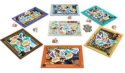 USAOPOLY National Parks Get Wild | Quick-Rolling Dice Game Featuring Iconic National Park Locations | Great Kids Game & Family Board Game | lawn-game-equipment