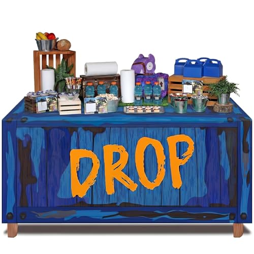 Moukeren Video Game Themed Birthday Tablecloth Drop Box Military Decoration Drop Box Table Cover for Gamers Men Birthday Graduation Supplies,72x30inches