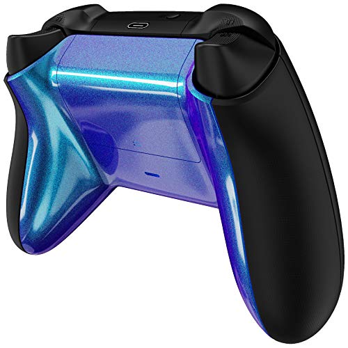 eXtremeRate Custom Back Cover Shell for Xbox Core Wireless Controller, Chameleon Purple Blue Replacement Controller Battery Cover & Bottom Shell for Xbox Series X & S