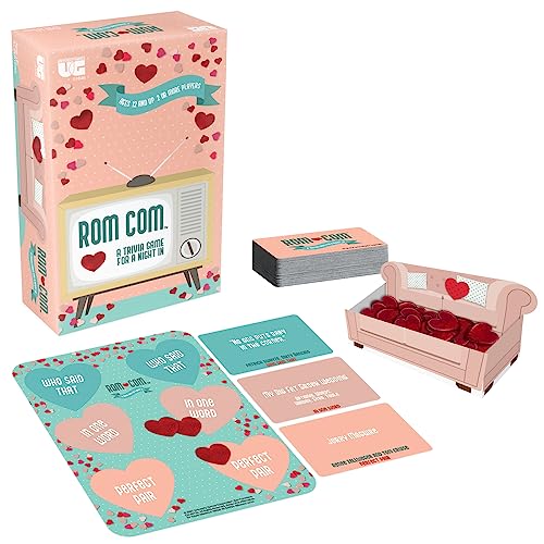 ROM Com Team Trivia Game by University Games, Perfect for Date Nights Girls Nights and Party Game Night, for Ages 12 and Up and 4 or More Players
