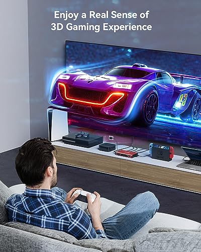HDMI Switch 5 in 1 Out 4K@60Hz, GANA HDMI Splitter Switcher with Remote, Aluminum HDMI 2.0 Switch Box Hub for 3D, HDCP2.2, HDR, Compatible with Xbox, PS5/4/3,Fire Stick,Roku,Blu-Ray Player, Red - color: Red