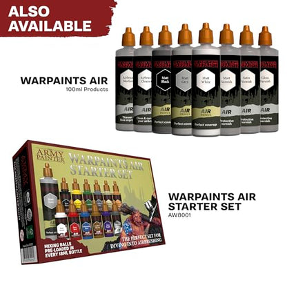 Water Paints Air Mega Set, Army Painter, 60 Acrylic Non-Toxic Water Based Paints Only Colors Triads Included 60 x 18ml (Without Air Brush or Boardgames | Acrylic Airbrush Paints, Incl. 9 Metallics & 1 Fluo - Air Brush Paint Kit for Model Paint, Dnd & Warh