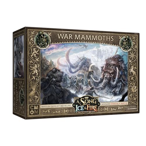 A Song of Ice & Fire War Mammoths Unit Box (Multilingual Edition) | Compatible with the A Song of Ice & Fire Tabletop Miniatures Game. Ages 14+, 2+ Players, 45-60 Mins