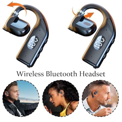 Open Ear Bluetooth Headset V5.4 – Business Wireless Headphones with 200H Standby, 0.5H Fast Charging, 10M Stable Connection, Clear Voice for Office, Driving, Remote Work (1pcs) - size: 1pcs