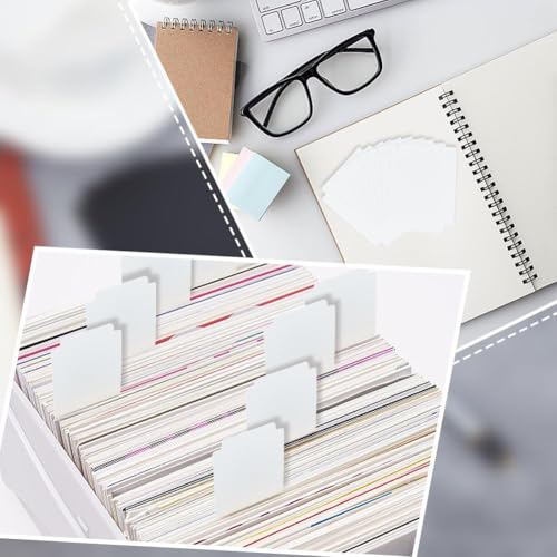 CRASPIRE 40Pcs Card Storage Dividers Trading Card Box Separator 3.7" x 2.8" Black White Frosted Plastic Sorting Boxes Standard Organizer Deck Tray Divider with Tab for Baseball Playing - style: Black and White 40Pcs
