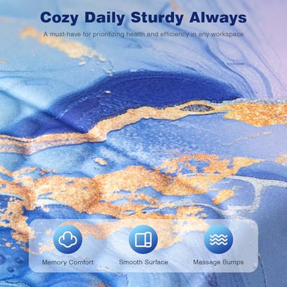 Ospelelf Mouse Pad with Wrist Rest Ergonomic Comfortable Pain Relief Mousepad Wrist Support for Computer Blue Marble - color: Blue Marble