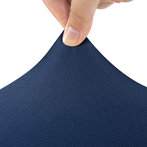 Peomeise 4FT Spandex Table Cover Rectangular Stretch Spandex Tablecloth (Navy,4FT) - color: Navy, size: 48" x 30" (Rectangle)