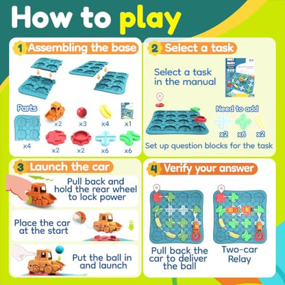 Kids Toys STEM Board Games - Logical Road Builder Brain Teasers Puzzles for 3 4 5 6 7 Year Old Boys Girls, Educational Montessori Birthday Gifts for Ages 4-8 Preschool Classroom Learning (32 PCS)