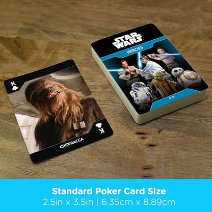 Aquarius Star Wars Playing Cards - Light Side Heroes Themed Deck of Cards for Your Favorite Card Games - Officially Licensed Star Wars Merchandise and Collectibles - Poker Size with Linen Finish - style: Light Side Heroes