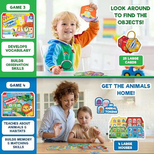 Doctor Jupiter My Big Box of Games for 2 to 4 | Toys for Ages 2-4 | Birthday Gift for 2 Year Old Boys and Girls | Toddler Toys for 2-3-4 Year Old | Learning & Education Toys - style: My Big Box of Games: 2+