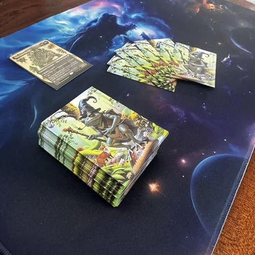 Foxtrot Designs TCG Art Card Sleeves. Frog Wizard Design - 100 Count Card Protectors with Matte Textured Back - Compatible with Magic The Gathering and Other TCGs & LCGs (Elder Croaks) - color: Elder Croaks
