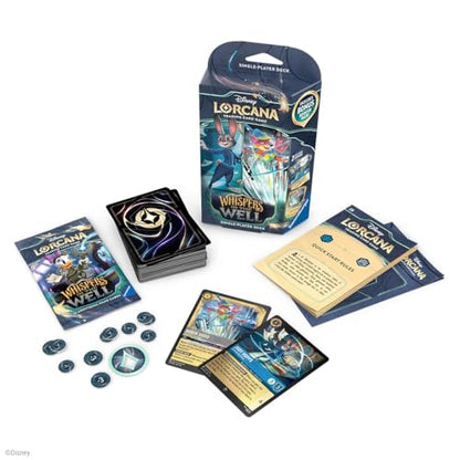 Ravensburger Disney Lorcana TCG: Whispers in The Well Single-Player Deck - Sapphire & Steel - Engaging Gameplay - Over 200 Original Disney Artworks - Ideal for Ages 8+