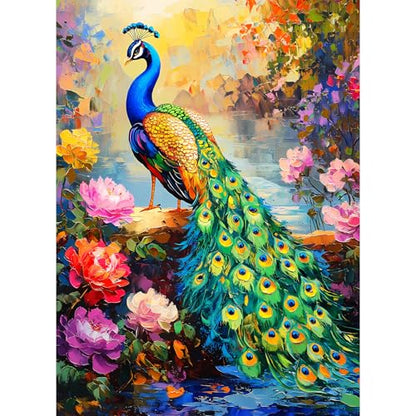 300 Piece Puzzle for Adults Peacock Puzzle Jigsaw Puzzles 300 Pieces Adult Puzzles Games for Kids Ages 8-10 10-12 Recycled Cardboard Puzzles Gift Toy 20.5x15IN - style: Peacock