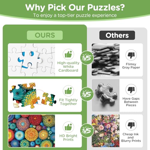 500 Piece Puzzles for Adults,Flower Jigsaw Puzzles 500 Pieces,Funny Puzzles 500 Piece Adult Puzzle with Letters on Back Premium Cardboard Puzzle Challenging Puzzles Family Game Gift 20.5x15 in - style: Flower
