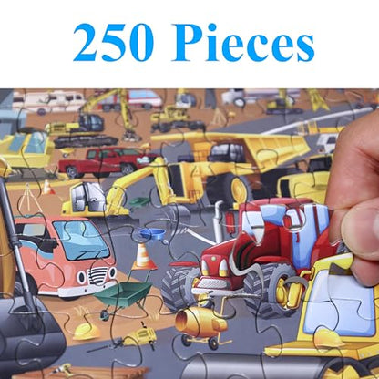 Think2Master Construction in New York City, USA 250 Pieces Jigsaw Puzzle. Great Puzzle for Adults and Seniors. Easier to Handle Larger Pieces. Size: 14.2” X 19.3” - style: Construction USA