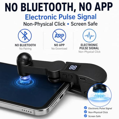 Aylthyo Auto Clicker for Smart Phone, Phone Screen Device Speed Clicker for iPhone iPad Apps, Fast Click Simulation Finger Continuous Click for Tiktok, Live Broadcasts Likes, Lightning Deal, Reward Task, Plug and Play(Black) - size: BLACK-1 PC