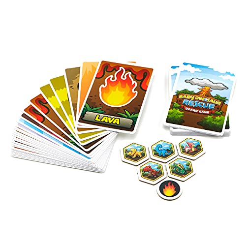 Baby Dinosaur Rescue Board Game – Cooperative Dinosaur Adventure Game for Kids Ages 4+ – Work Together to Save the Baby Dinos – Easy to Learn – Fun Family Board Game