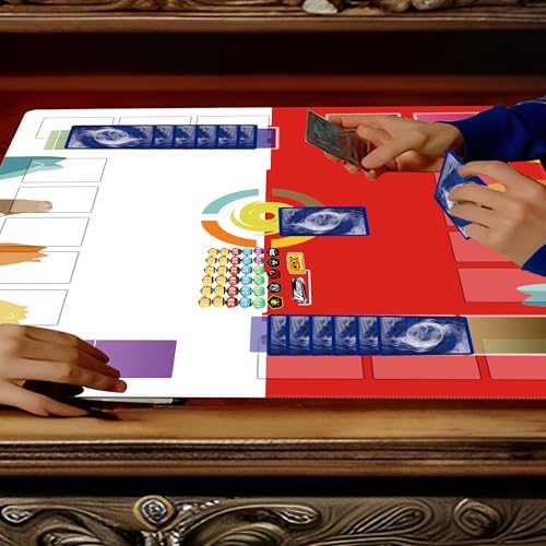 Trading Card Game Playmat – 2-Player Trainer Mat with 37 Damage Counters and Professional Storage Bag (Style 2) - color: Style 2
