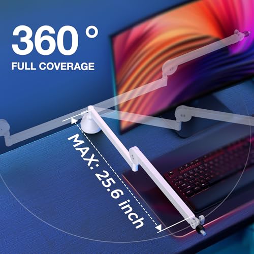 InnoGear Low Profile Mic Arm, 360° Rotatable Microphone Boom Arm Mic Stand for Fifine AM8 K669B Blue Yeti HyperX QuadCast SoloCast AT2020, with Mic Clip 3/8" to 5/8", 3/8" to 1/4" Adapter, White - color: White, style: Low-profile A