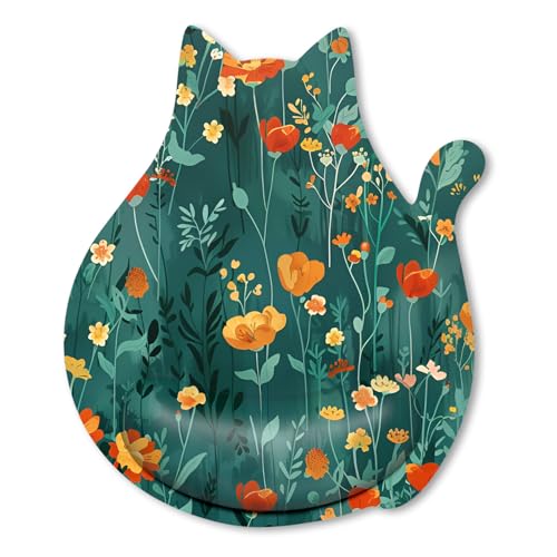 Ergonomic Mouse Pad with Wrist Rest, Cute Cat Memory Foam Padded Pain Relief Non-Slip Wrist Support Mouse Mat for Gaming Work Computer Laptop, Funny Office Supplies Desk Accessory, Cute Flower - color: Z-Cute Flower Bush, size: Standard