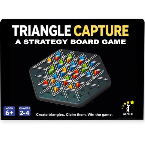Strategy Board Game for Family Game Night - Fun Triangle Rubber Band Games for Kids Ages 6 and Up - Logic Challenge for 2-4 Players