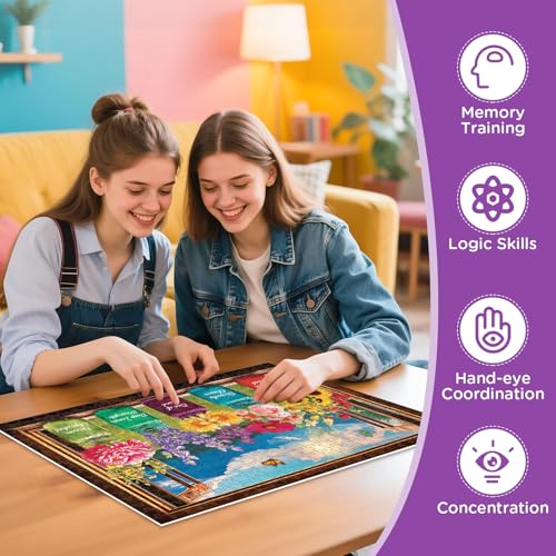 Puzzles for Adult 500 Pieces,Fun Beautiful Glass Vase Flowers Jigsaw Puzzle | Interlock Perfectly Letter on Back No Dust,Home Wall Art Decor,Challenging Perfect Birthday Party Gift for Family, 20.5x15 In - style: Glass vase