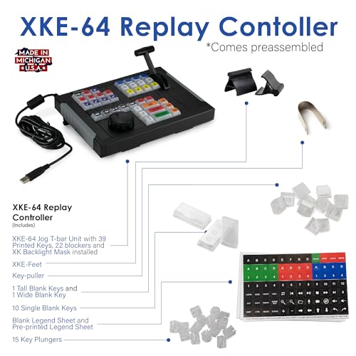 X-keys USB Replay Controller for vMix or Central Control (XK-64) Made in USA