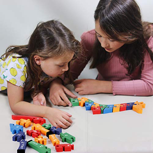 TOWO Wooden Alphabet & Number Puzzle, Giraffe Letter Blocks Toy | 2-in-1 wooden puzzle with ABC letters and numbers; 41 cm giraffe design for learning, sorting and preschool play, age 3+.