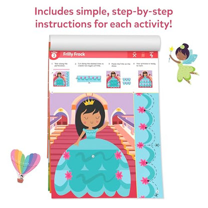 Skillmatics Scissor Skills Activity Book – Snip Snip, Unicorns & Princesses | 25 Cutting & Creative Activities for Preschoolers, 2 Child–Safe Scissors, Felt Craft Kit, Screen-Free Fun, Gift for Ages 3–7 - style: 4. Unicorns & Princesses