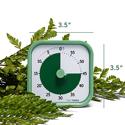 TIME TIMER Home MOD – 60-Minute Visual Timer, Home Edition, Silent Operation, for Homeschool Supplies, Study, Office & Meetings (Fern Green) - color: Fern Green, style: Timer