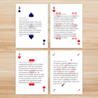 United States Declaration of Independence Playing Cards
