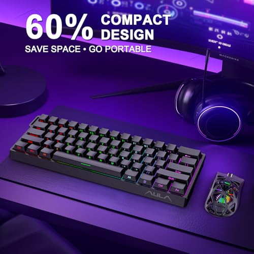 WIN60 HE 60% Mechanical Keyboard Wired, Hall Effect Gaming Keyboard Magnetic Switch Hot Swappable, Adjustable Actuation Rapid Trigger 8000Hz Polling Rate, RGB Keyboard - color: WIN60 Side-printed Black