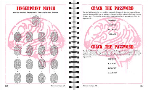 Brain Games - Criminal Mind Puzzles: Crime-Themed Brain Teasers | Visual, Verbal, Memory & Logic Puzzles | Spiral Bound Activity Book for Adults & Teens
