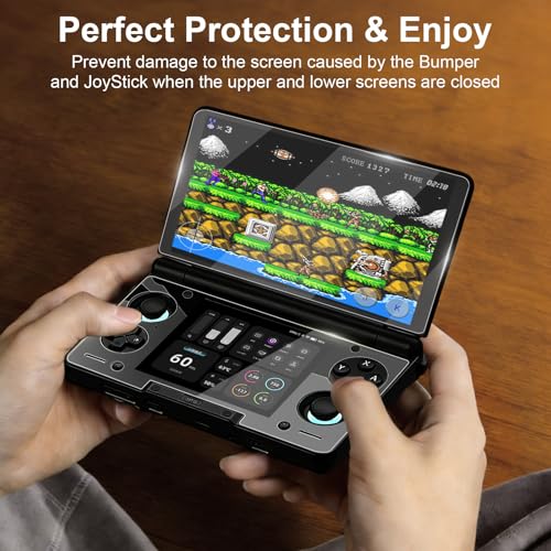 Screen Protector Compatible with AYN THOR Handheld Console- Tempered Glass for Dual Screens, Scratch-Resistant & High-Definition (Upper screen + lower screen)