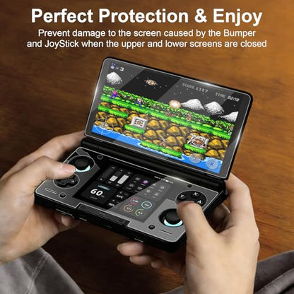 Screen Protector Compatible with AYN THOR Handheld Console- Tempered Glass for Dual Screens, Scratch-Resistant & High-Definition (Upper screen + lower screen)