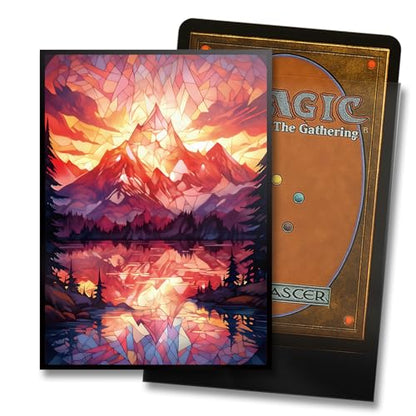 MTG Card Sleeves - Moutain Ultra Clear Front & Matte Finish Back, 100 Count Standard Size Matte Art Sleeve for Magic The Gathering