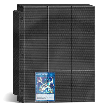 450 Pockets Trading Baseball Card Sleeves Binder, 25 Pages Double-Sided Protector Sports Card Binder Fit for MTG YU-GI-OH Cards, Football Cards, Game Cards, Standard Sized Cards for 3-Ring Binder - size: 450 Pockets