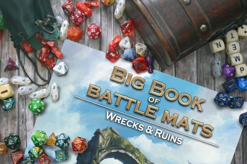 Big Book of Battle Mats Wilds Wrecks & Ruin by Loke, Merchandise for RPG Board Game, for Ages 14+