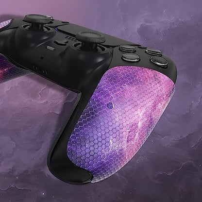 eXtremeRate PlayVital Anti-Skid Sweat-Absorbent Controller Grip for ps5, Professional Textured Soft Rubber Pads Handle Grips for ps5 Controller - Nebula Galaxy - color: Nebula Galaxy