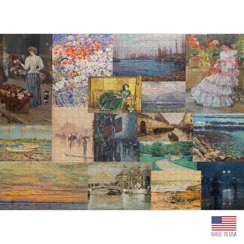American Impressionism: The Works of Childe Hassam, Premium 1000 Piece Jigsaw Puzzle for Adults, Glare-Free, Soft-Touch Puzzles, Made in USA, Puzzle Lovers Gift Ideas, 26.6" x 19.25" - color: American Impressionism: the Works of Childe Hassam
