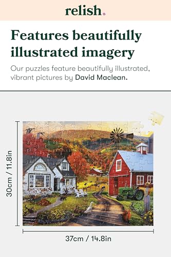 Relish - Dementia Jigsaw Puzzle for Adults, 100 Piece Farm Life Puzzle - Activities for Seniors with Alzheimer's - style: Farm Life